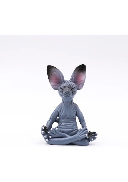 B Tarzı 8cm Meditasyon Kedisi x Kaprisli Buda Kedi Heykelcik x Meditasyon Kedi Meditasyon Sanat Heykeller Açık Bahçe Heykelleri Figürinler Статуэтки (Yurt Dışından)