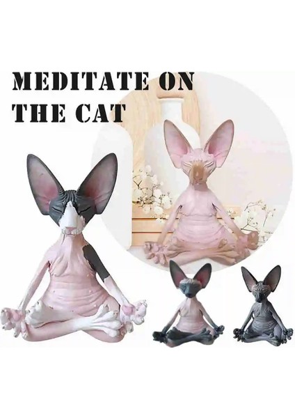 B Tarzı 8cm Meditasyon Kedisi x Kaprisli Buda Kedi Heykelcik x Meditasyon Kedi Meditasyon Sanat Heykeller Açık Bahçe Heykelleri Figürinler Статуэтки (Yurt Dışından)
