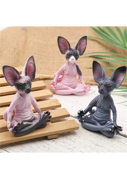 B Tarzı 8cm Meditasyon Kedisi x Kaprisli Buda Kedi Heykelcik x Meditasyon Kedi Meditasyon Sanat Heykeller Açık Bahçe Heykelleri Figürinler Статуэтки (Yurt Dışından)