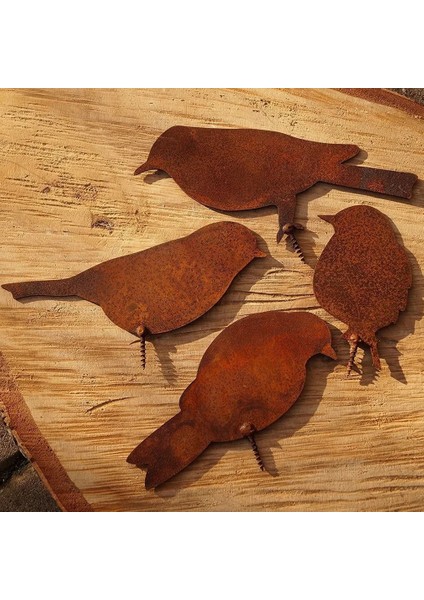 4 Paket Paslı Patina Metal Kuş Siluetleri Bahçe Çit Dekor Ağaçkakan Country Yard Sanat Bahçe Dekorasyon Metal Kuş (Yurt Dışından) fiyatları