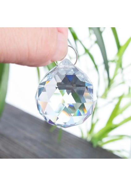 H & D Lot Temizle Yönlü Kristal Avize Parçaları Kolye Prizmalar Aydınlatma Topu Feng Shui Suncatcher Düğün Ev Dekorasyonu (Yurt Dışından)