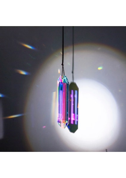 H&d Rainbow Maker Altıgen Bar Avize Suncatcher Kristal Cam Prizma Kolye Dıy Aksesuarları Yılbaşı Ağacı Süsleme (Yurt Dışından)