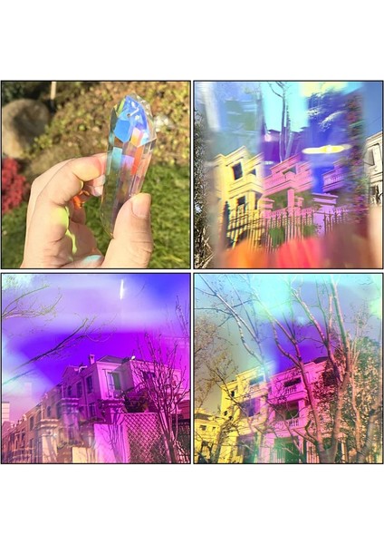 H&d Rainbow Maker Altıgen Bar Avize Suncatcher Kristal Cam Prizma Kolye Dıy Aksesuarları Yılbaşı Ağacı Süsleme (Yurt Dışından)