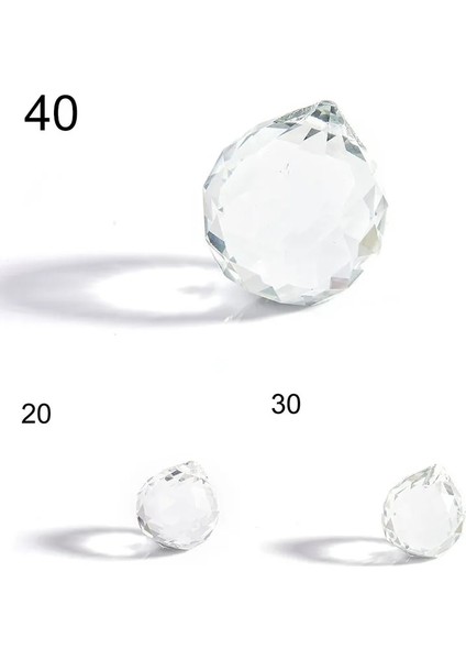 30 mm Tarzı H & D Temizle Yönlü Cam Kristal Top Prizma Avize Kristal Parçaları Asılı Sarkıt Aydınlatma Topu Suncatcher Ev Dekorasyonu (Yurt Dışından)