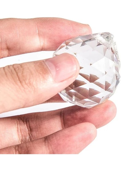 30 mm Tarzı H & D Temizle Yönlü Cam Kristal Top Prizma Avize Kristal Parçaları Asılı Sarkıt Aydınlatma Topu Suncatcher Ev Dekorasyonu (Yurt Dışından)