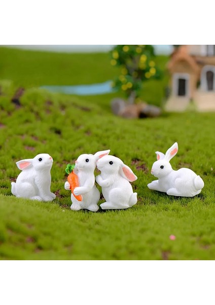 No.3 Tarzı Sevimli Tavşan Minyatür Tavşan Reçine El Sanatları Hediye Minik Dünya Dekorasyon Mini Dollhouse Oyuncak Dıy Mikro Peyzaj Peri Bahçe Aksesuarı (Yurt Dışından) fiyatları