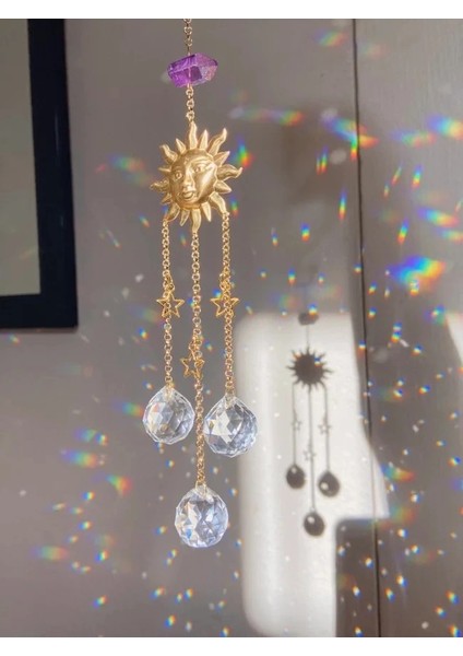 Amythest Sunny Suncatcher Rainbow Maker, Oda Dekorasyonu Için Mükemmel | Mini Güneş Yakalayıcı | Araba Tılsımı | Bohem Dekor | Hediyeler (Yurt Dışından) fiyatları
