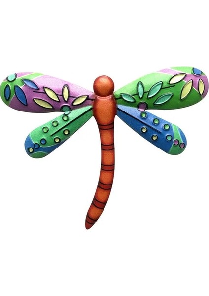 Yeşil Stil Metal Craft Dragonfly Açık Avlu Bahçe Dekorasyon Oturma Odası Çocuk Odası Dekoru Çocuk Hediyeleri 4 Renk 22.7X18 cm (Yurt Dışından)