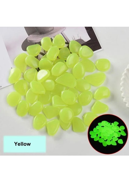 Sarı Stil 10 Parça Adet Karanlıkta Glow Bahçe Kayaları Dekor Çakıl Taşları Yardlar Için Çimler Yürüyüş Yolları Bahçe Araba Yolu Bitkiler Dıy Aydınlık Taşlar (Yurt Dışından)