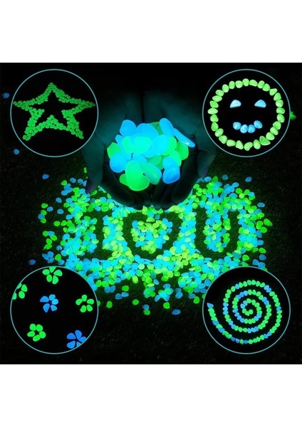 Sarı Stil 10 Parça Adet Karanlıkta Glow Bahçe Kayaları Dekor Çakıl Taşları Yardlar Için Çimler Yürüyüş Yolları Bahçe Araba Yolu Bitkiler Dıy Aydınlık Taşlar (Yurt Dışından)