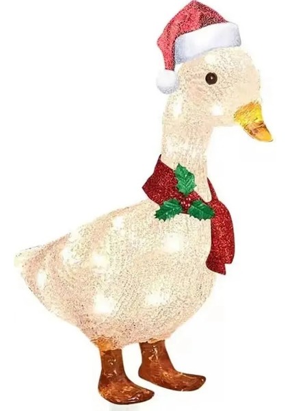 Tavuk S Tarzı Akrilik Işık Uken Ördek Eşarplı Parlayan Ördek Dış Mekan LED Noel Dekorasyonu Ambiyans Dekorasyonu Bahçe Süsleri (Yurt Dışından) modelleri