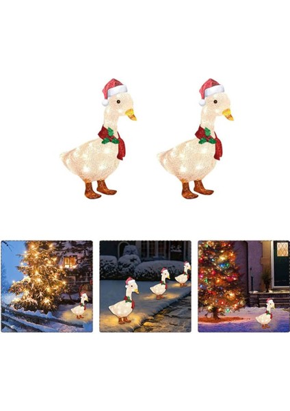 Tavuk S Tarzı Akrilik Işık Uken Ördek Eşarplı Parlayan Ördek Dış Mekan LED Noel Dekorasyonu Ambiyans Dekorasyonu Bahçe Süsleri (Yurt Dışından) fırsatları