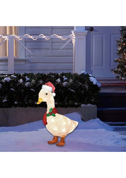 Tavuk S Tarzı Akrilik Işık Uken Ördek Eşarplı Parlayan Ördek Dış Mekan LED Noel Dekorasyonu Ambiyans Dekorasyonu Bahçe Süsleri (Yurt Dışından) indirimleri