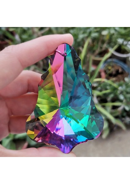 Renk 2 Tarzı 76MM 76MM Ab Renk Asılı Kristal Prizma Noel Ağacı Suncatcher Avize Parçaları Dıy Ev Düğün Pencere Dekor Süsleme (Yurt Dışından)