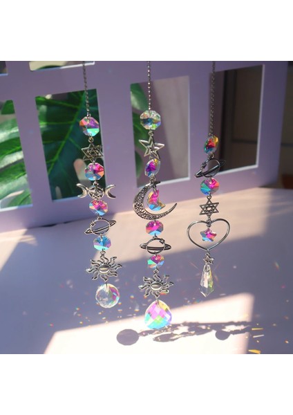 No.5 Tarzı Kristal Rüzgar Çanı Ay Güneş Yakalayıcı Elmas Prizmalar Kolye Dream Catcher Gökkuşağı Avcısı Asılı Damla Ev Bahçe Dekor Rüzgar Çanı (Yurt Dışından) fırsatları