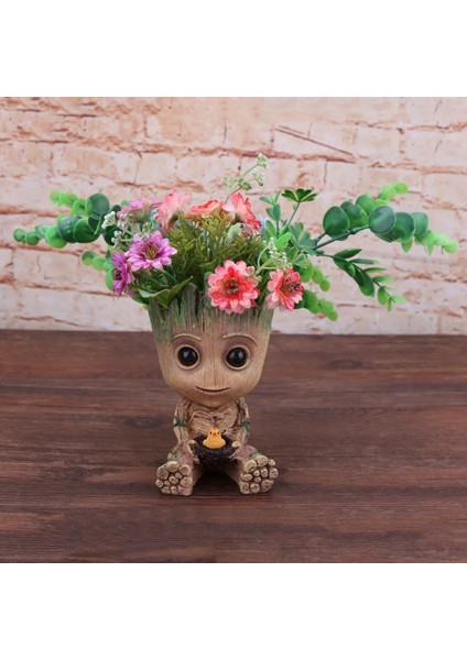 F Stili Bebek Groot Saksı Saksı Ekici Aksiyon Figürleri Ağaç Adam Sevimli Model Oyuncak Kalem Pot Bahçe Saksılar Ev Dekorasyon (Yurt Dışından) fırsatları