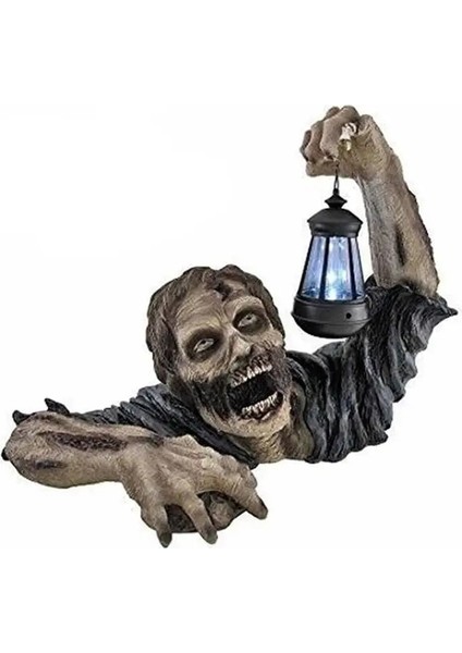 Gösterildiği Gibi Stil Zombi Fener Reçine Zombi Bahçe Heykelleri H Film Yard Bahçe Çim Gnomes Cadılar Bayramı Açık Dekor Zombi Heykeli W Pil (Yurt Dışından)