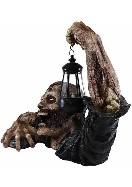 Gösterildiği Gibi Stil Zombi Fener Reçine Zombi Bahçe Heykelleri H Film Yard Bahçe Çim Gnomes Cadılar Bayramı Açık Dekor Zombi Heykeli W Pil (Yurt Dışından)