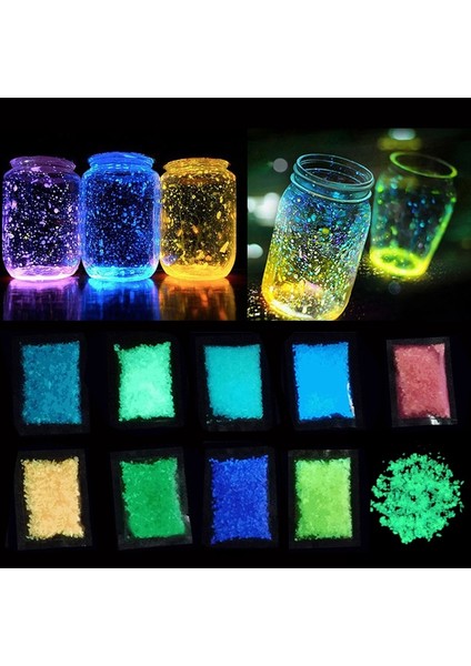 Y07 Stili 7.8X6CM 30G Aydınlık Kum Taşları Karanlık Taşta Glow Bahçe Ev Parkı Yol Floresan Çakıllar Dıy Yıldızlı Dileğiyle Şişe Süsler (Yurt Dışından)