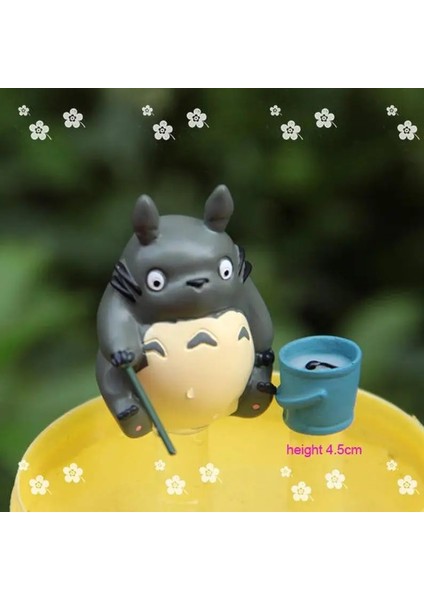 Minyatür Küçük Totoro Seti Bambu Raft Balıkçılığında Oturun, Ghibli Figürinleri Peri Bahçe Malzemeleri Teraryum Aksesuarları (Yurt Dışından) fiyatları