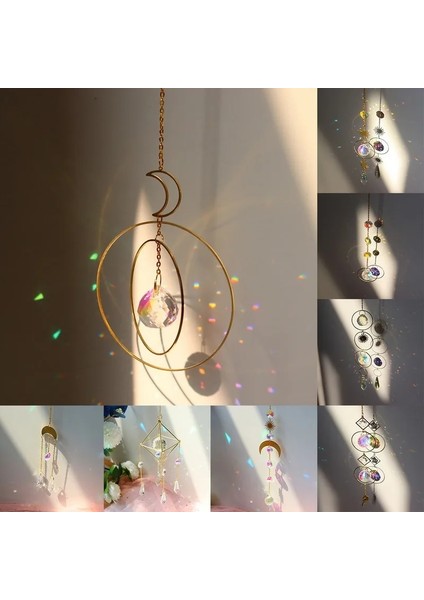 No.10 Tarzı Kristal Prizmalar Avize Rüzgar Çanları Gökkuşağı Chaser Suncatcher Pencere Asılı Kolye Açık Ev Dekorasyon Için Hediye (Yurt Dışından) fırsatları