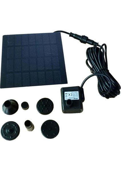 Siyah Stil Güneş Paneli ile Çalışan Su Fıskiyesi Havuz Göleti Bahçe Su Sprinkler Püskürtücü, Su Pompalı ve 3 Püskürtme Başlıklı (Yurt Dışından) fiyatları