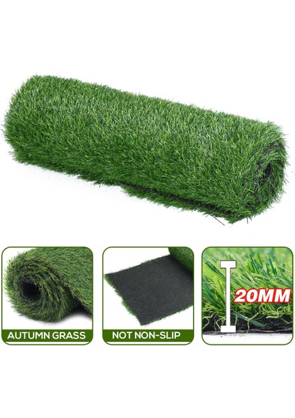 2cm Sonbahar Çim Stili 50X100CM 3 cm Kalın Yapay Çim Açık Bahçe Suni Çim Bitkiler Kır Evi Golffutbol Sahası Dekor Için Kaymaz Büyük Boy (Yurt Dışından) fiyatları
