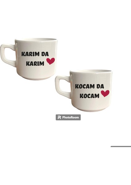 Karım Da Karım, Kocam Da Kocam Baskılı Beyaz Venüs Kupa Set