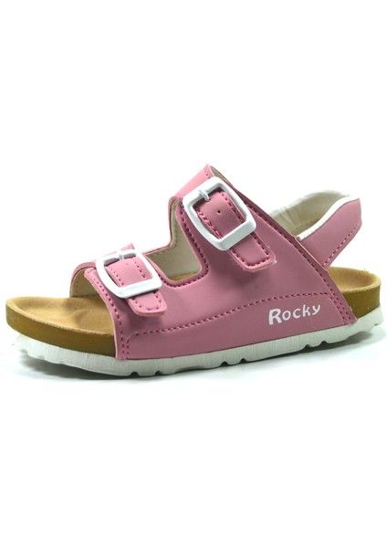 ROCKY.120 Pudra Cırtlı Anatomik Kız Çocuk Sandalet