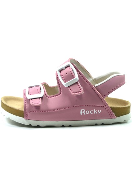 ROCKY.120 Pudra Cırtlı Anatomik Kız Çocuk Sandalet