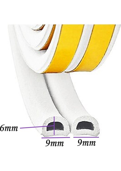 10X2=20 Metre Kapı Pencere Bandı Beyaz Fitili Yapışkanlı Soğuk Izolasyon Bant