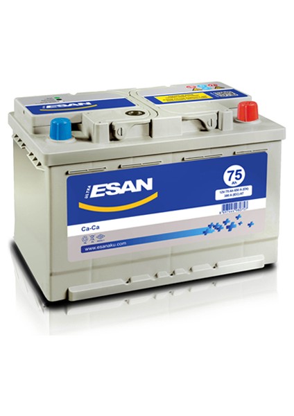 Akü 12V 75 Ah L3 (278×175×190) Tam Kapalı Tırnaksız Esan 50751100109