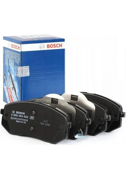 Ön Fren Balatası Hyundai Tucson 2015-> IX35 10-> Sonata 2014-> I40 11-> Kona 1.6 T-Gdı 2016-> Kia Soul 2015-> Sportage 10->15-> Carens 06-12 Ceed 1.4 T-Gdı 1.6 T-Gdı 15-> Bosch 0986494422