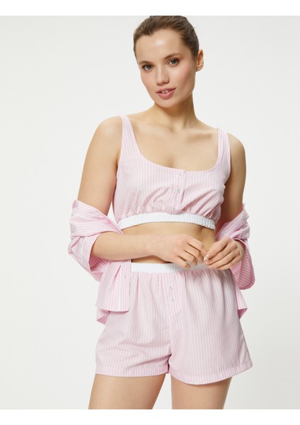 Pijama Altı Şort Normal Lastikli Bel