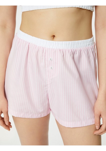 Pijama Altı Şort Normal Lastikli Bel