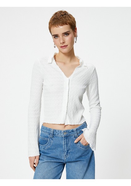 Uzun Çan Kol Gömlek Dokulu Slim Fit modelleri