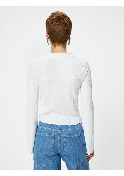 Uzun Çan Kol Gömlek Dokulu Slim Fit fırsatları