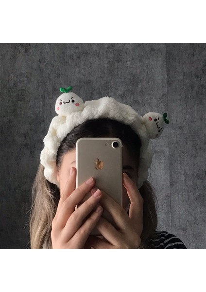 Sevimli Turp Kawaii Peluş Makyaj Bakım Spa Saç Bandı Bandana indirimleri