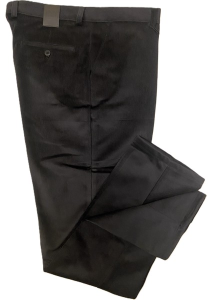 Erkek Rahat Kesim İçi Kaplamalı Kadife Pantolon