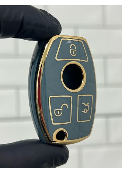 Mercedes E Serisi C Serisi S Serisi A Serisi B Serisi Sprinter Vito Viano Smart Anahtar Kılıfı Gri