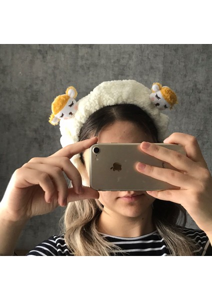 Sevimli Kuzu Peluş Makyaj Bakım Spa Saç Bandı Bandana indirimleri
