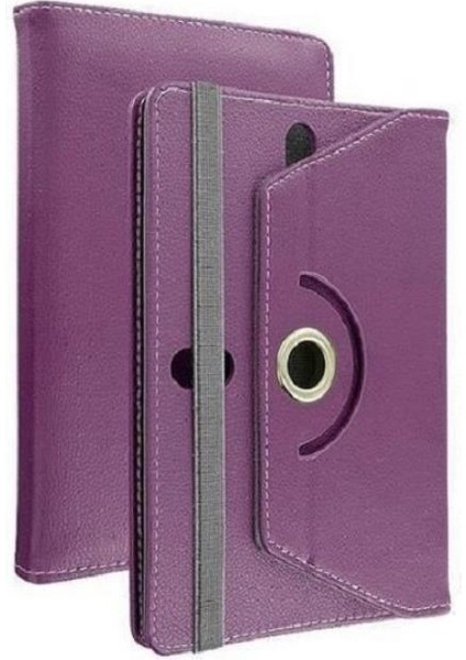 Vorcom S7 Classic 7" Dönerli Standlı Deri Tablet Kılıfı - Nano Cam Ekran Koruyucu