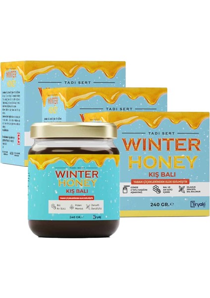 Meyan Köklü-Çam Kozalak Balı-Udi Hindi-Zencefil-Zerdeçal 240 gr 3 Adet