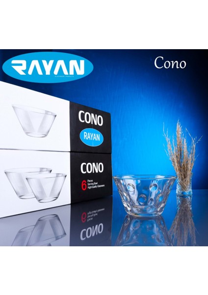 Rayan Cono Maria 6 Lı Büyük Cam Kase