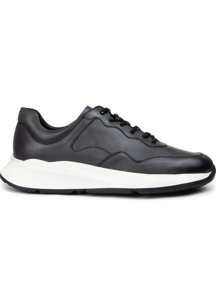 Deri Gri Erkek Sneaker Ayakkabı - 01725MGRIE04