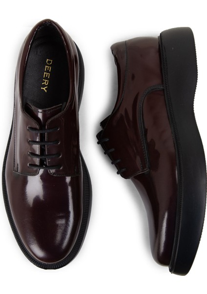 Deri Bordo Erkek Günlük Ayakkabı - 01934MBRDE01 fırsatları