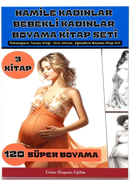 Hamile Kadınlar Boyama Kitap Seti - 3 Kitap