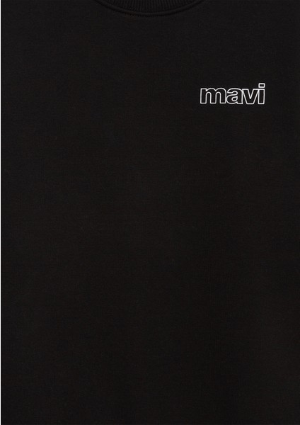 Logo Baskılı Siyah Sweatshirt 6S10034-900