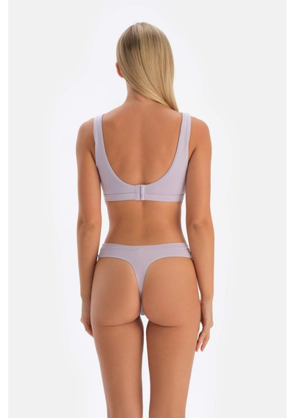 Lila Mıcromodal Thong Külot