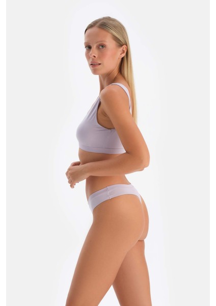 Lila Mıcromodal Thong Külot